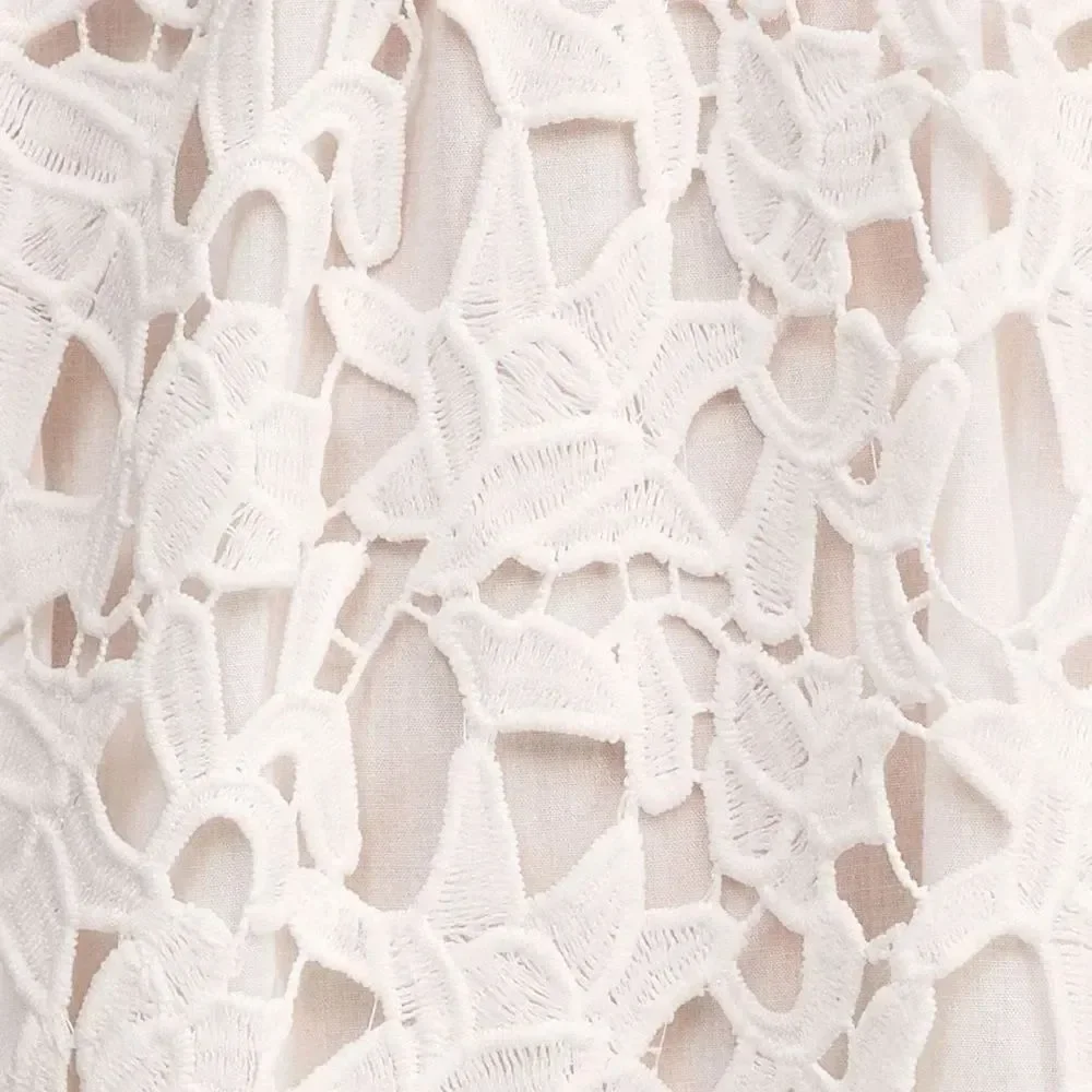 Anthropologie Endless Rose V-Neck Puff-Sleeve Lace Tiered Maxi Dress/ size XS